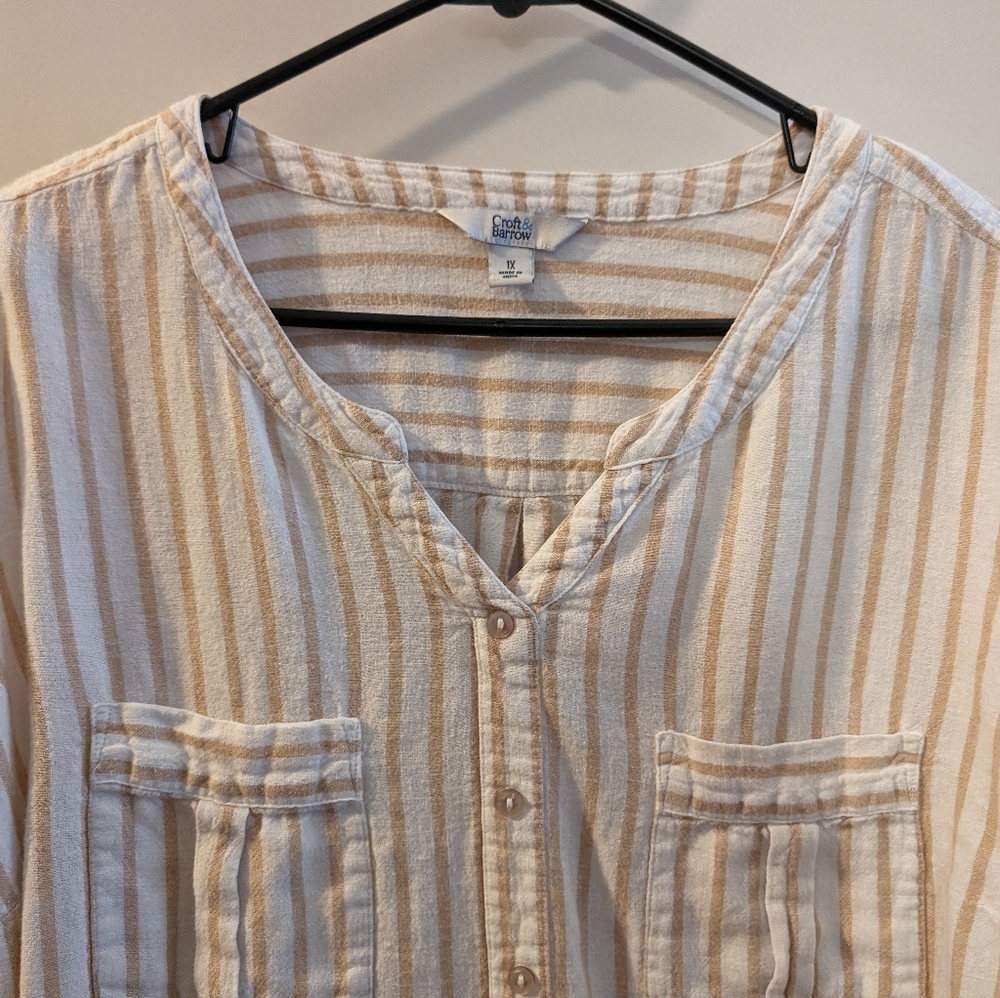 Croft & Barrow top size 1X